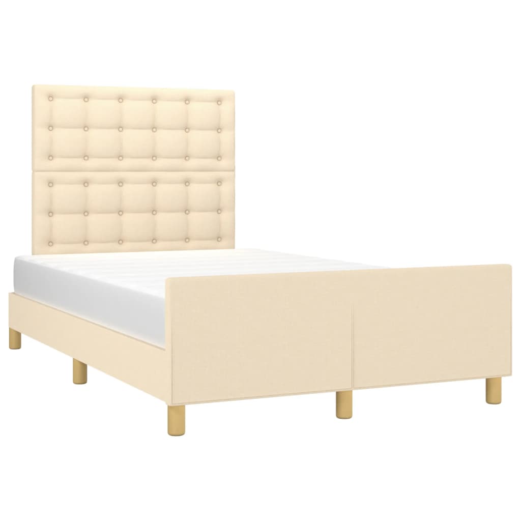 Sengeramme uden madras Creme 120x200 cm Stof