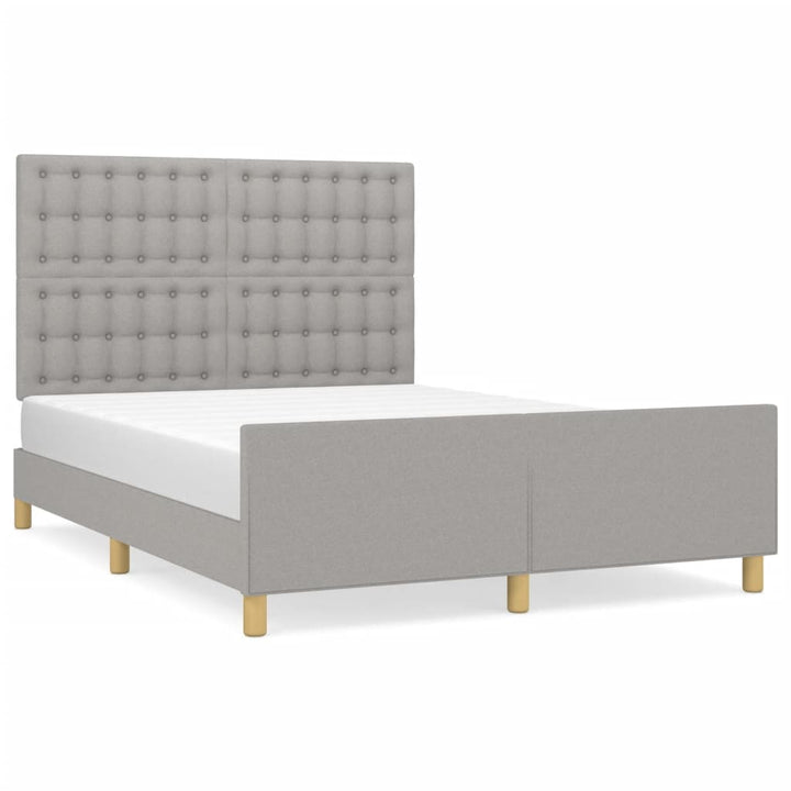 sengeramme uden madras 140x190 cm stof lysegrå