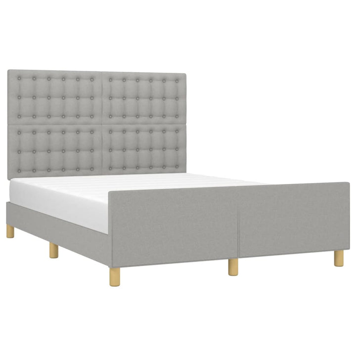 sengeramme uden madras 140x190 cm stof lysegrå