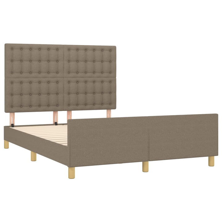 sengeramme uden madras 140x190 cm stof gråbrun