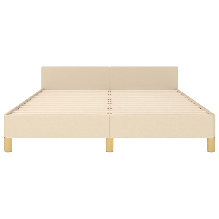 sengeramme uden madras 140x190 cm stof cremefarvet