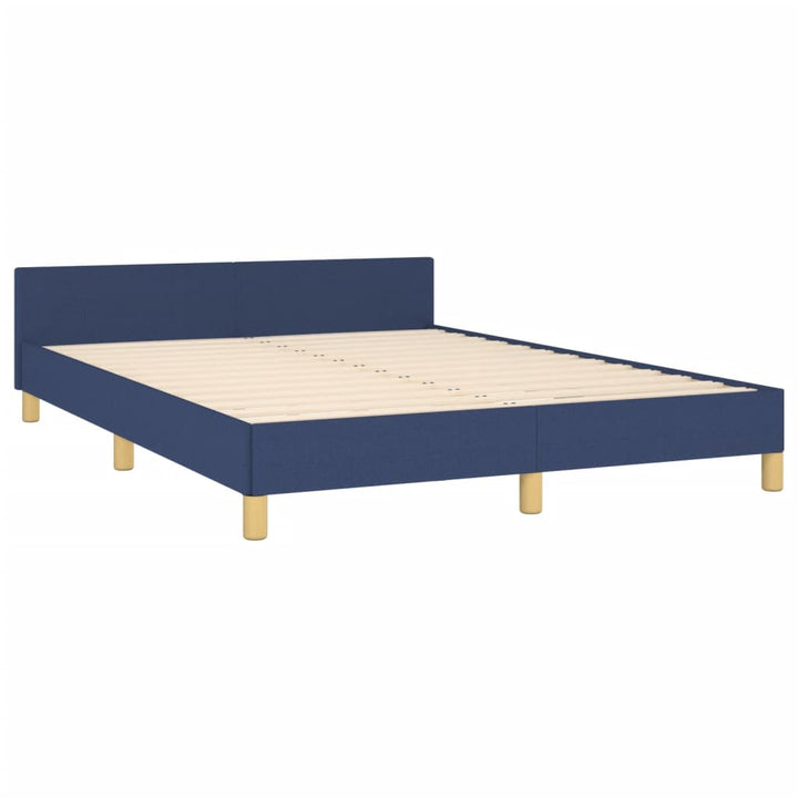 sengeramme uden madras 140x190 cm stof blå