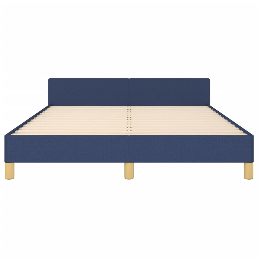 sengeramme uden madras 140x190 cm stof blå