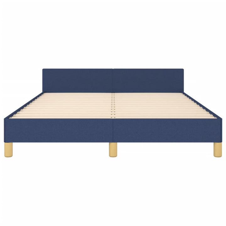 sengeramme uden madras 140x190 cm stof blå
