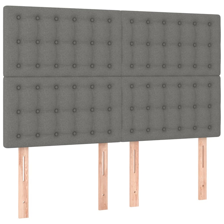 sengeramme uden madras 140x200 cm stof mørkegrå