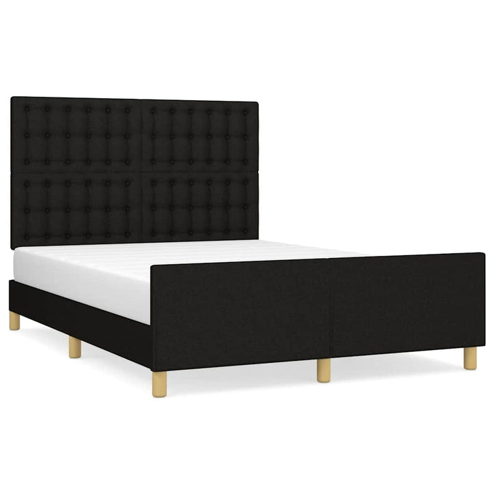 sengeramme uden madras 140x200 cm stof sort