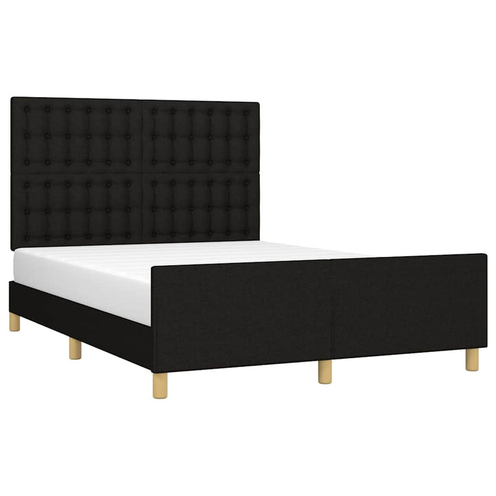 sengeramme uden madras 140x200 cm stof sort