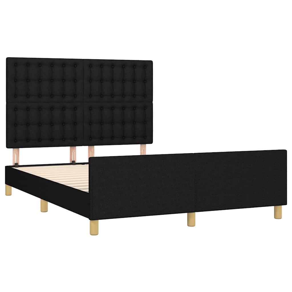 sengeramme uden madras 140x200 cm stof sort