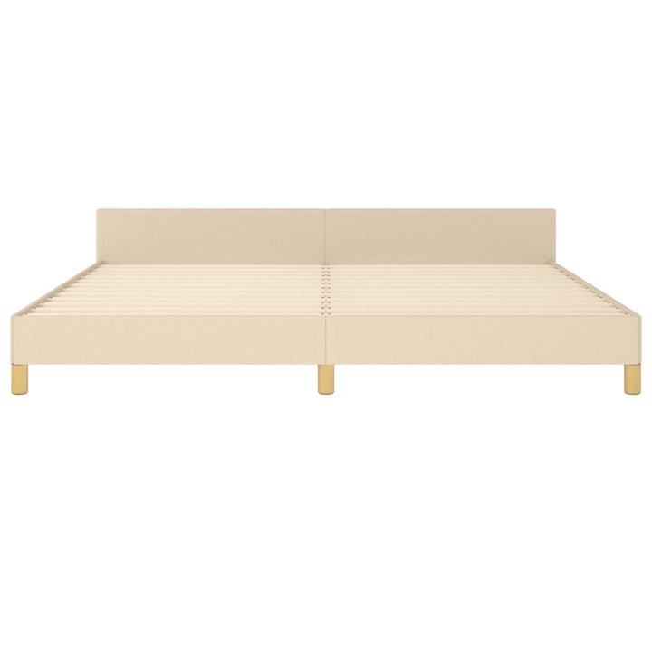 sengeramme uden madras 200x200 cm stof cremefarvet
