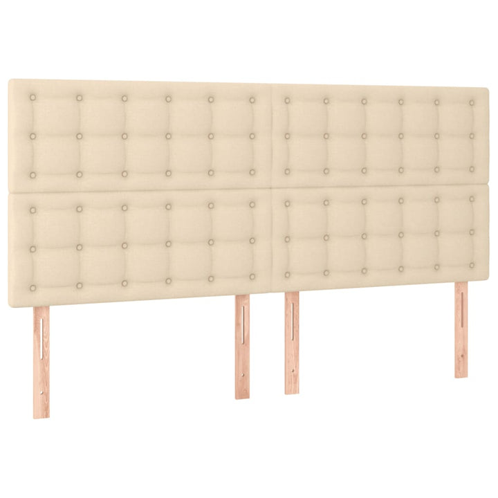 sengeramme uden madras 200x200 cm stof cremefarvet