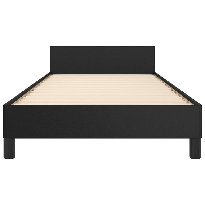 sengeramme med sengegavl 100x200 cm kunstlæder sort