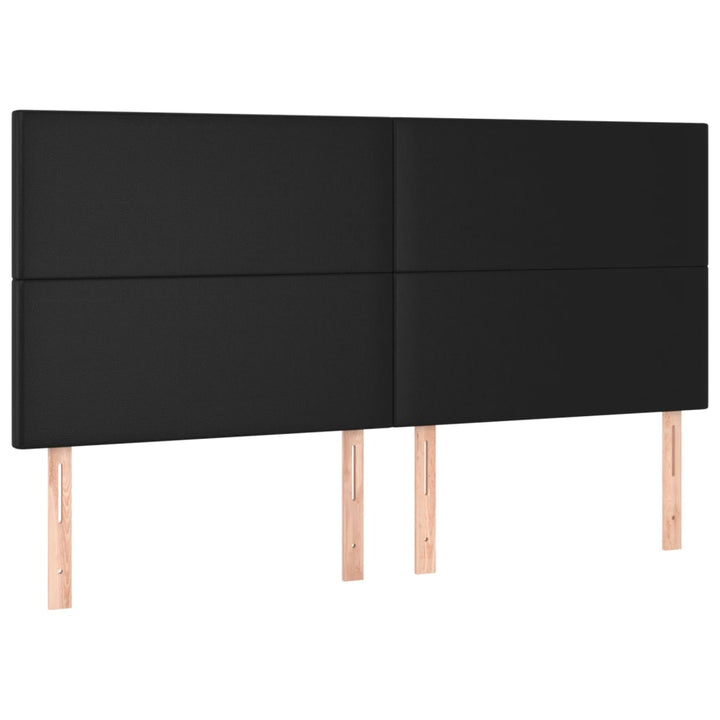 sengeramme med sengegavl 180x200 cm kunstlæder sort