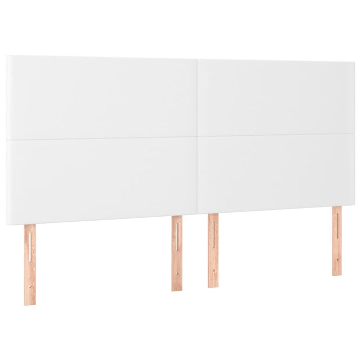 sengeramme med sengegavl 200x200 cm kunstlæder hvid