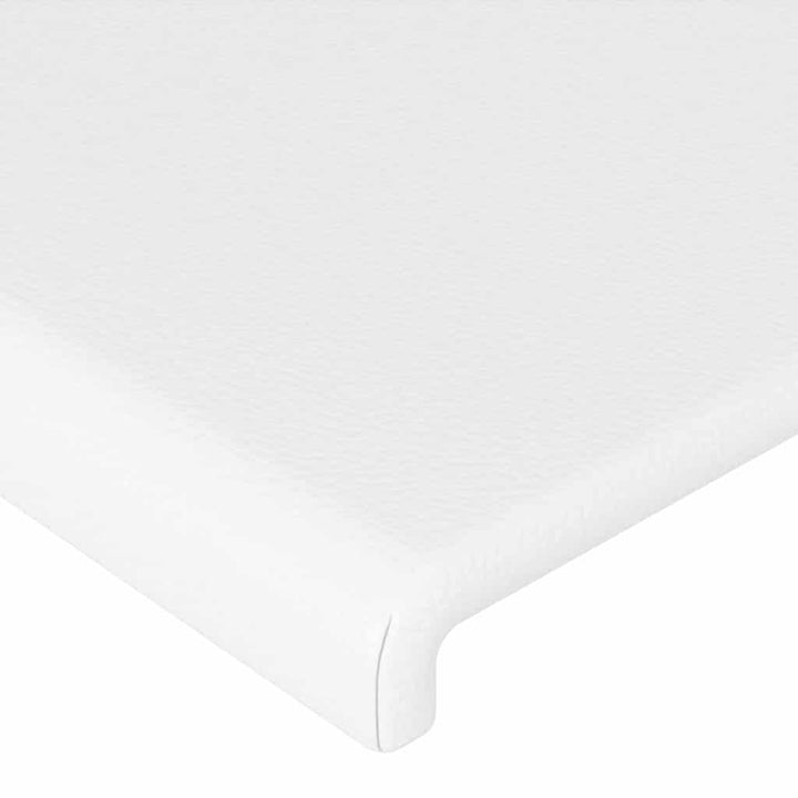 sengeramme med sengegavl 200x200 cm kunstlæder hvid