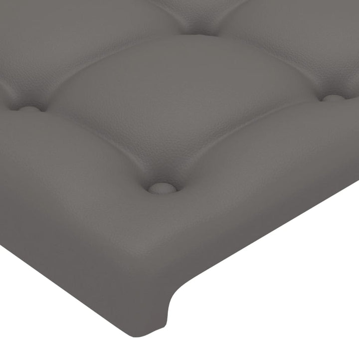 sengeramme med sengegavl 100x200 cm kunstlæder grå