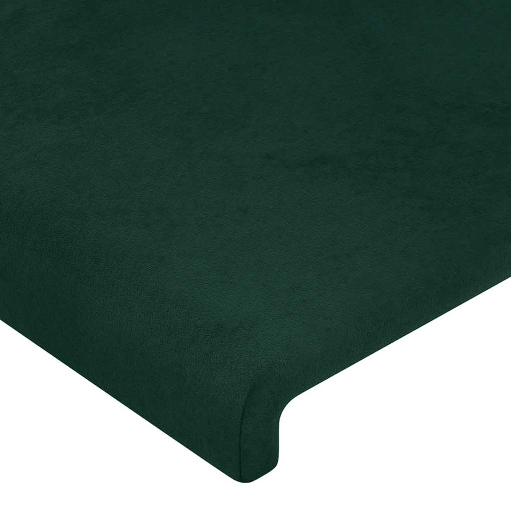 Sengeramme uden madras Mørkegrøn 80x200 cm Fløjl