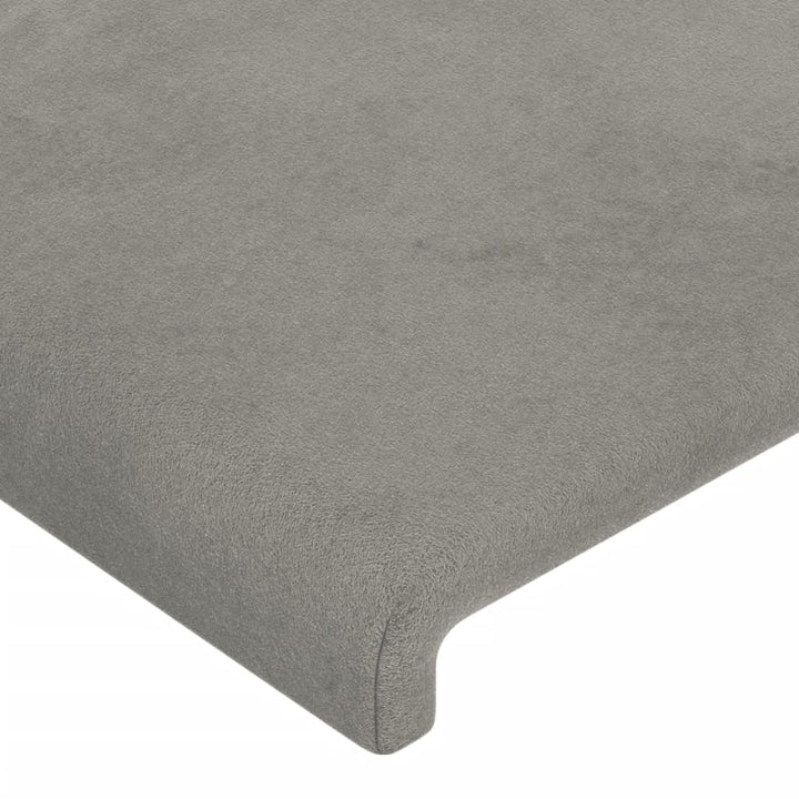 Sengeramme uden madras Lysegrå 90x190 cm Fløjl