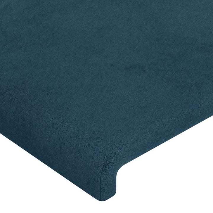 Sengeramme uden madras Mørkeblå 90x190 cm Fløjl
