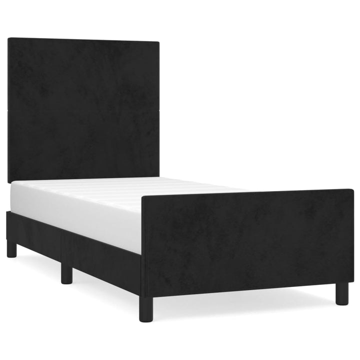 Sengeramme uden madras Sort 100x200 cm Fløjl