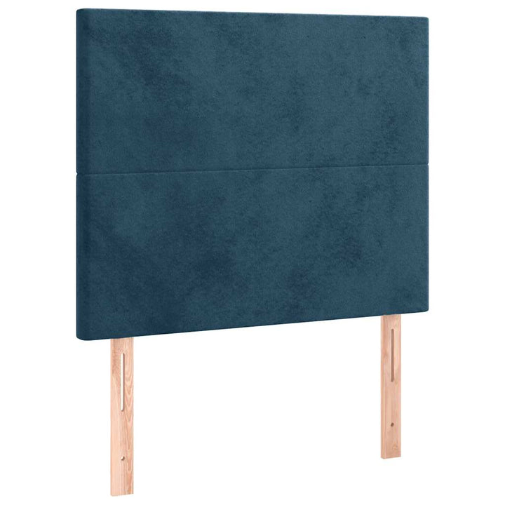 Sengeramme uden madras Mørkeblå 120x200 cm Fløjl