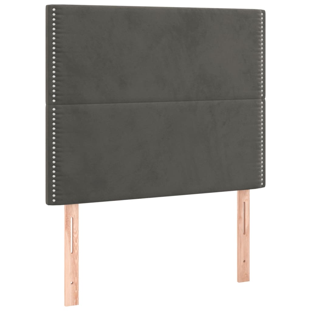 Sengeramme uden madras Mørkegrå 80x200 cm Fløjl