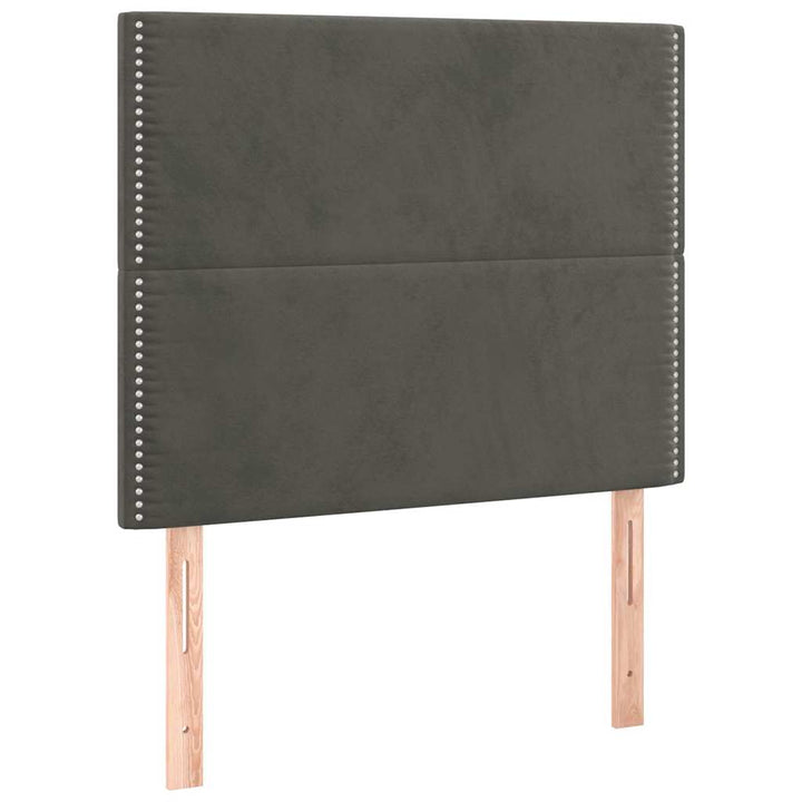 Sengeramme uden madras Mørkegrå 90x190 cm Fløjl