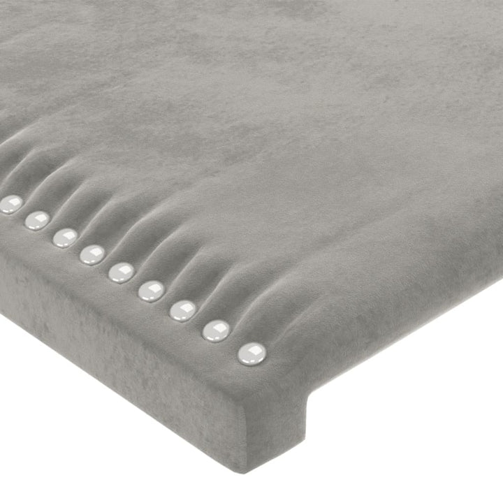 Sengeramme uden madras Lysegrå 100x200 cm Fløjl
