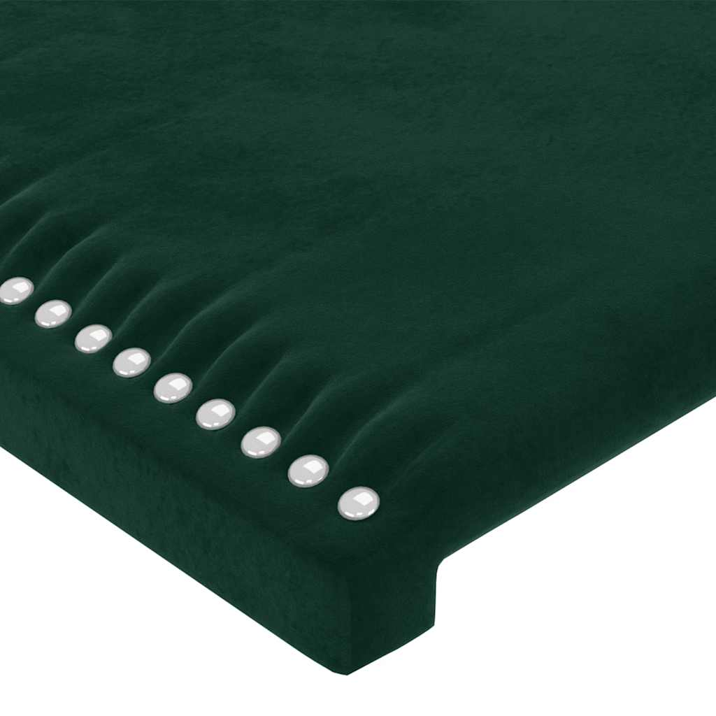 Sengeramme uden madras Mørkegrøn 100x200 cm Fløjl