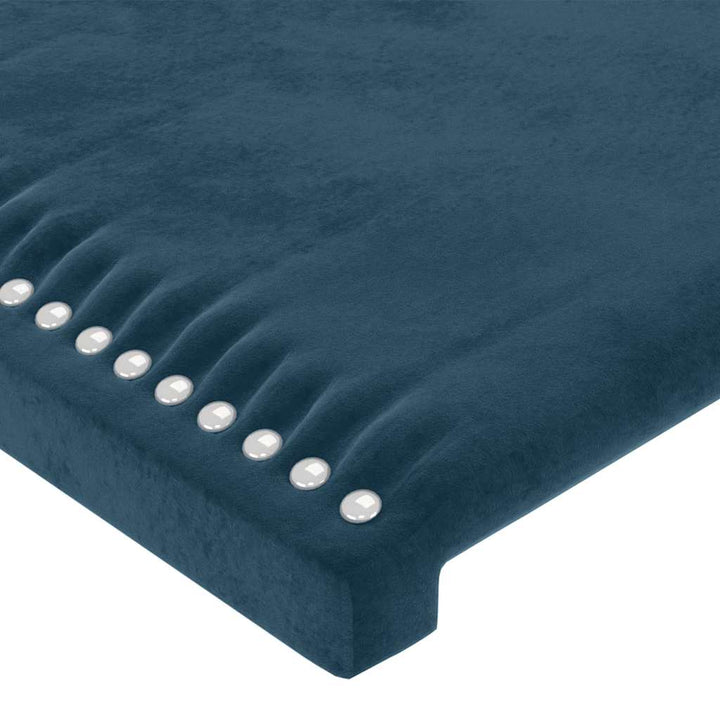 Sengeramme uden madras Mørkeblå 160x200 cm Fløjl