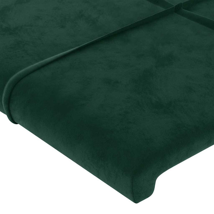 Sengeramme uden madras Mørkegrøn 120x200 cm Fløjl