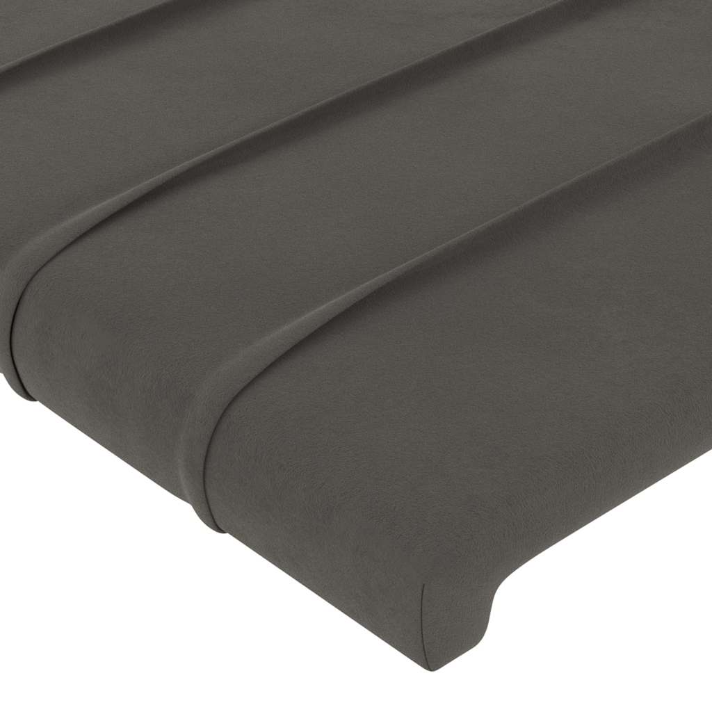 Sengeramme uden madras Mørkegrå 80x200 cm Fløjl