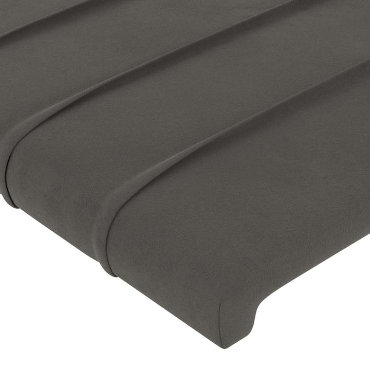 Sengeramme uden madras Mørkegrå 80x200 cm Fløjl