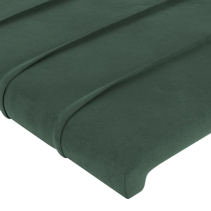 Sengeramme uden madras Mørkegrøn 120x200 cm Fløjl