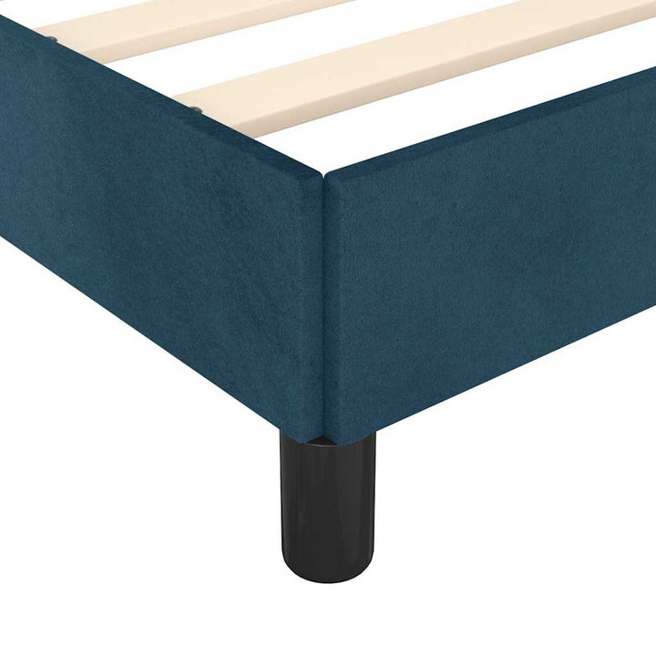 Sengeramme uden madras Mørkeblå 80x200 cm Fløjl