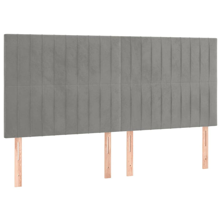 Sengeramme uden madras Lysegrå 160x200 cm Fløjl
