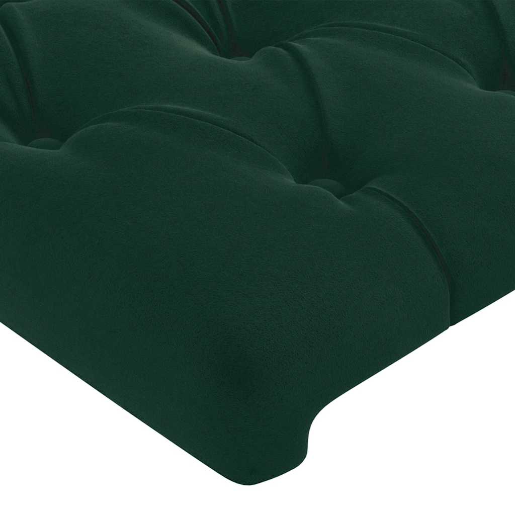 Sengeramme uden madras Mørkegrøn 200x200 cm Fløjl