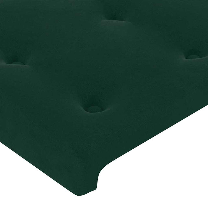 Sengeramme uden madras Mørkegrøn 100x200 cm Fløjl