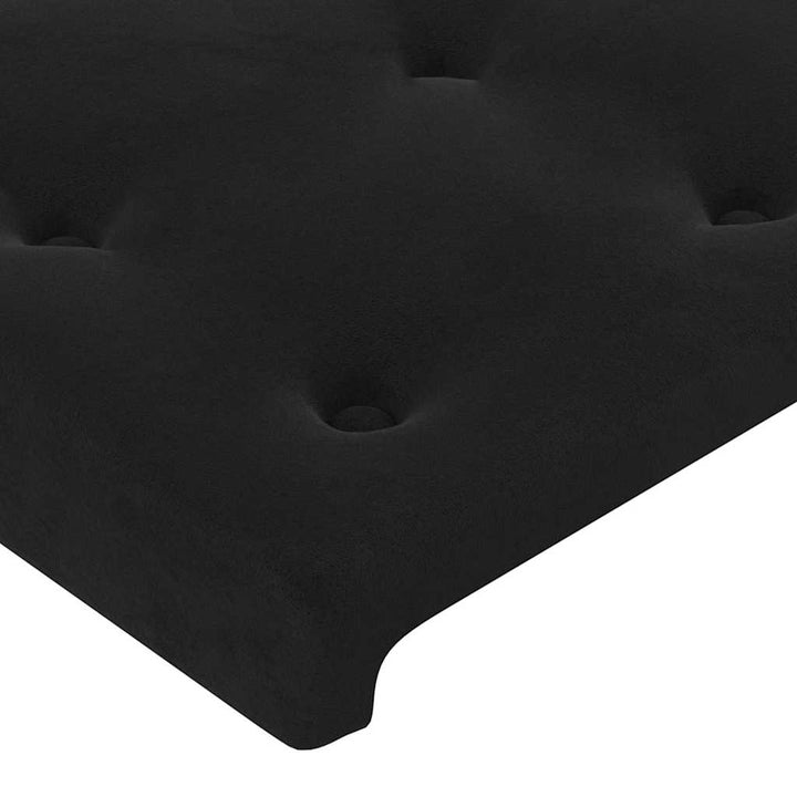 Sengeramme uden madras Sort 200x200 cm Fløjl
