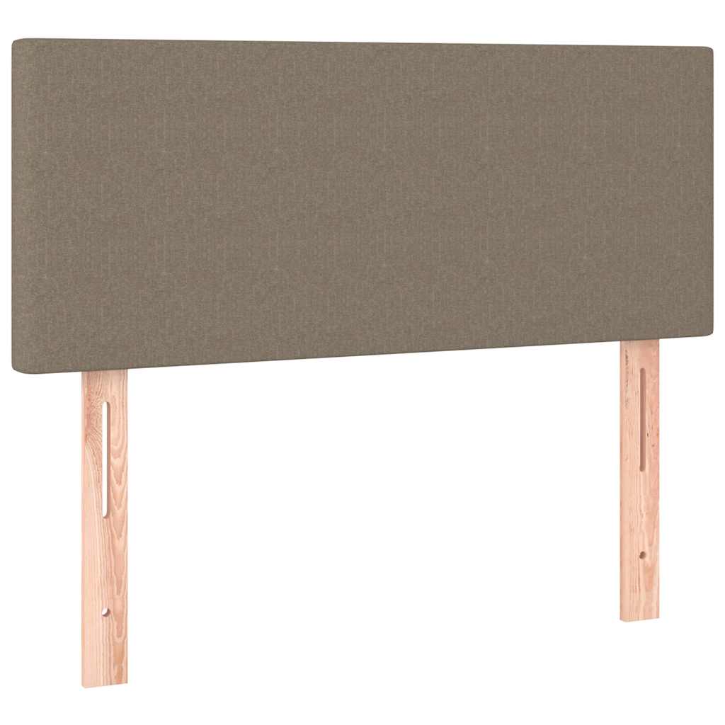 kontinentalseng med madras 80x200 cm stof gråbrun