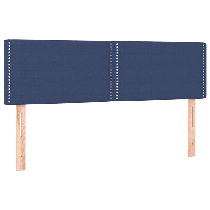 kontinentalseng med madras 140x190 cm stof blå