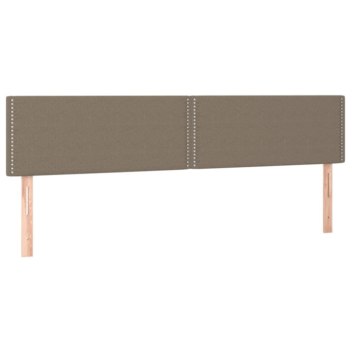 kontinentalseng med madras 200x200 cm stof gråbrun
