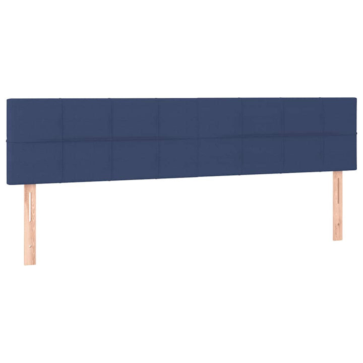 kontinentalseng med madras 160x200 cm stof blå