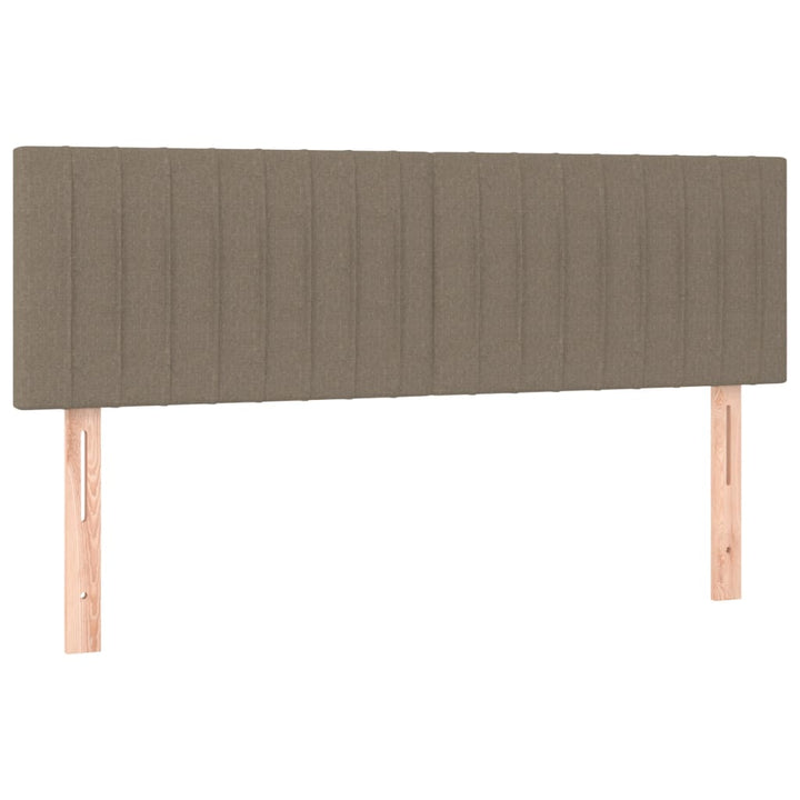 kontinentalseng med madras 140x190 cm stof gråbrun