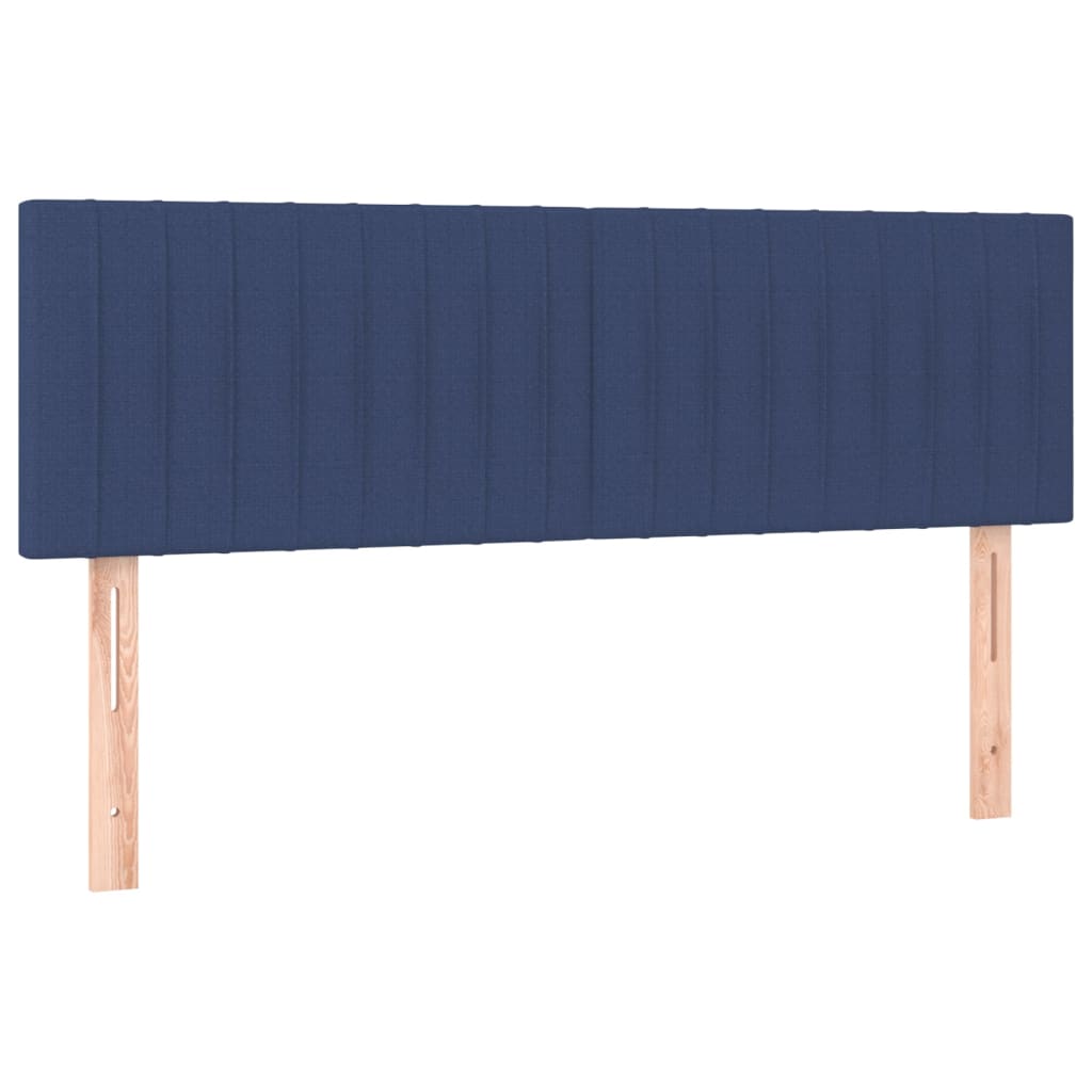 kontinentalseng med madras 140x190 cm stof blå