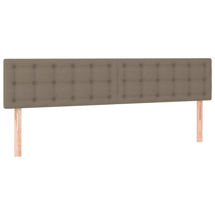 kontinentalseng med madras 200x200 cm stof gråbrun