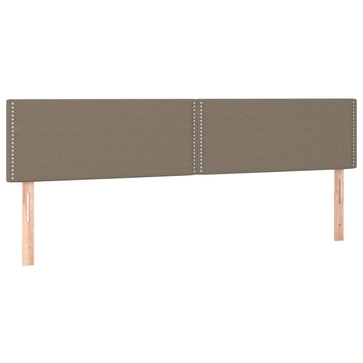 kontinentalseng med madras 200x200 cm stof gråbrun