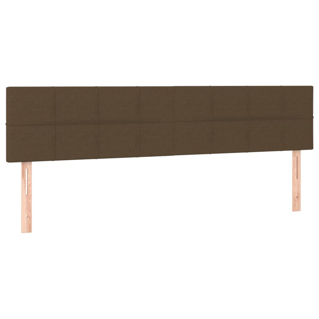 kontinentalseng med madras 160x200 cm stof mørkebrun