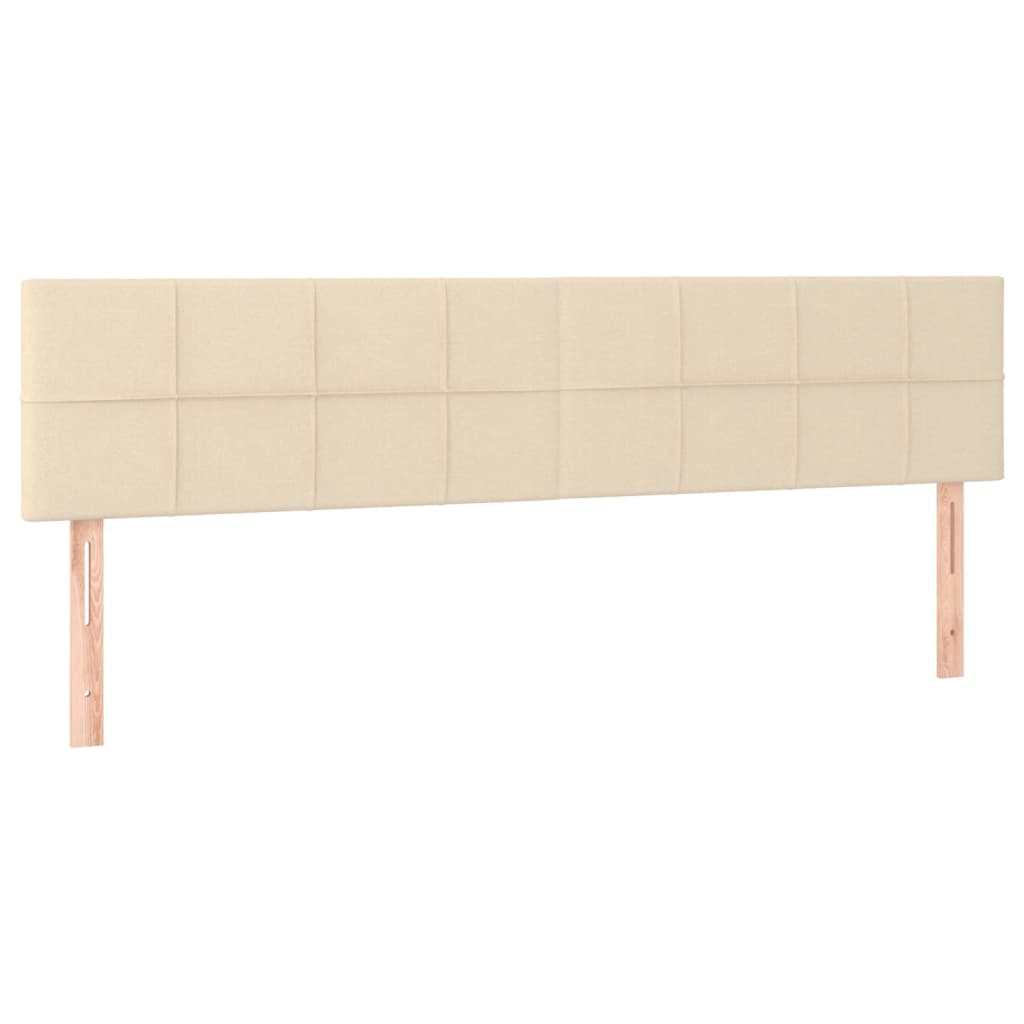 kontinentalseng med madras 180x200 cm stof cremefarvet
