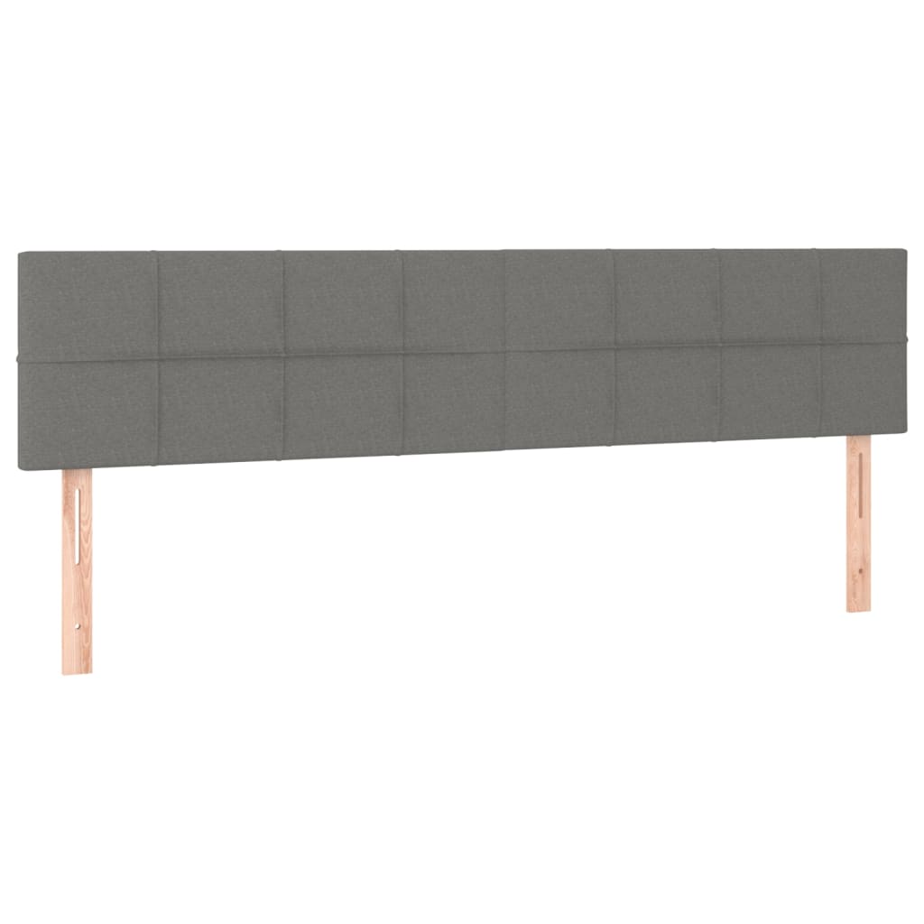 kontinentalseng med madras 200x200 cm stof mørkegrå
