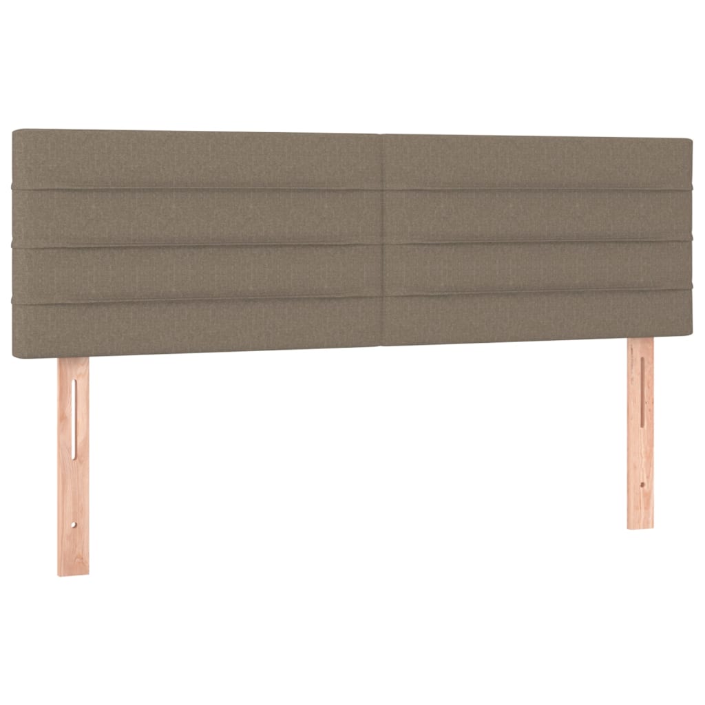 kontinentalseng med madras 140x190 cm stof gråbrun